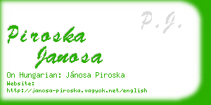 piroska janosa business card