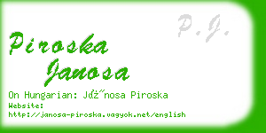 piroska janosa business card